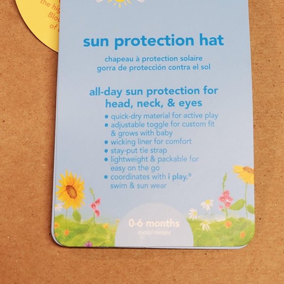 I Play Bucket Sun Hat 0-6 Months Turquoise - Picture 5 of 6